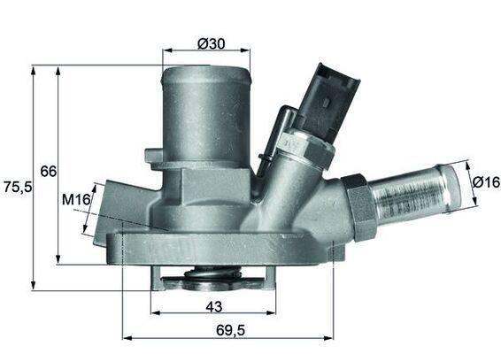 Mahle TI14780 Thermostat, Kühlmittel