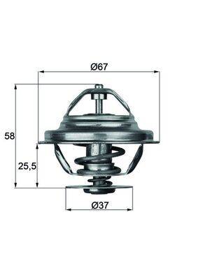Mahle TX2071D Thermostat, Kühlmittel