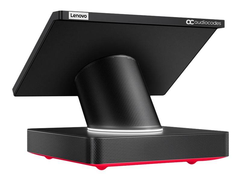 Lenovo AudioCodes Konferenz-Freisprecheinrichtung mit abgewinkeltem oberen Mikrofon-Array und rechteckiger Basis, gezeigt auf weißem Hintergrund.