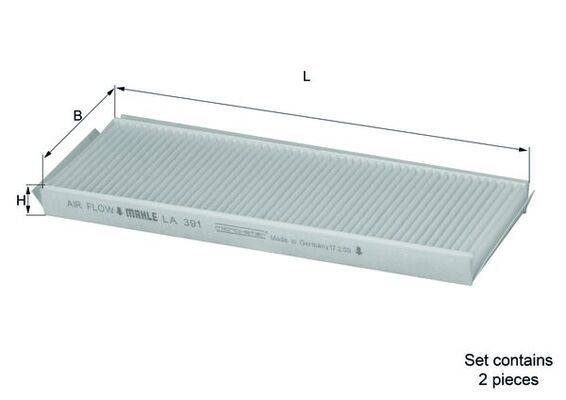 Mahle LA391/S Filter, Innenraumluft