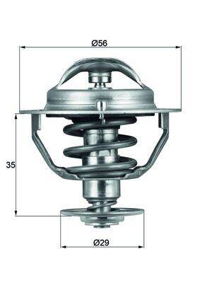 Mahle TX7382D Thermostat, Kühlmittel