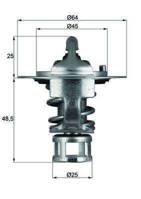 Mahle TX6582 Thermostat, Kühlmittel