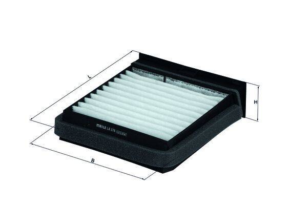 Mahle LA376 Filter, Innenraumluft