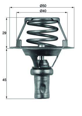 Mahle TX6691D Thermostat, Kühlmittel