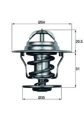 Mahle TX1584D Thermostat, Kühlmittel