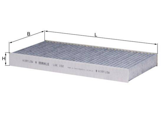 Mahle LAK152 Filter, Innenraumluft