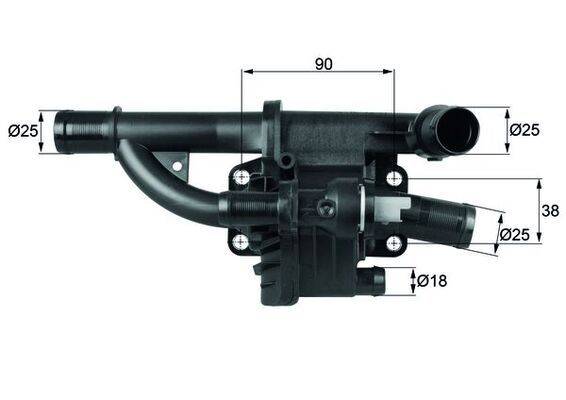 Mahle TH4083 Thermostat, Kühlmittel