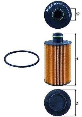 Mahle OX1145D Ölfilter