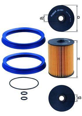 Mahle KX503D Kraftstofffilter