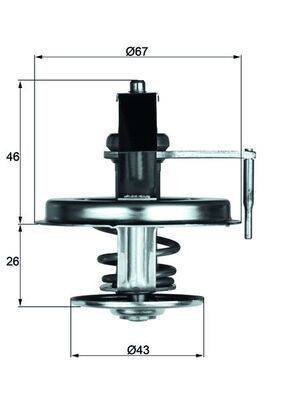 Mahle TX2284D Thermostat, Kühlmittel