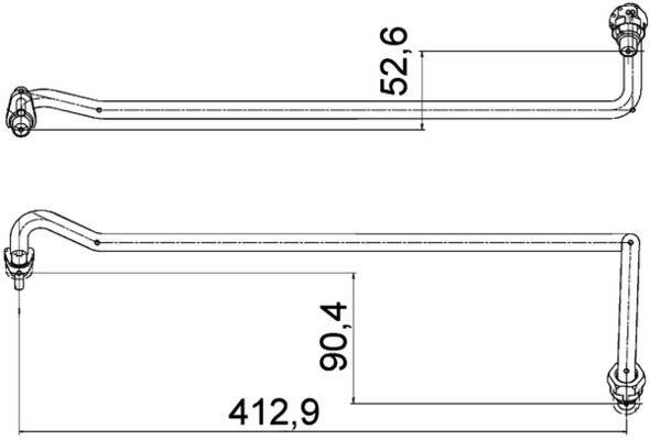 Mahle AHX4000P Ölschlauch