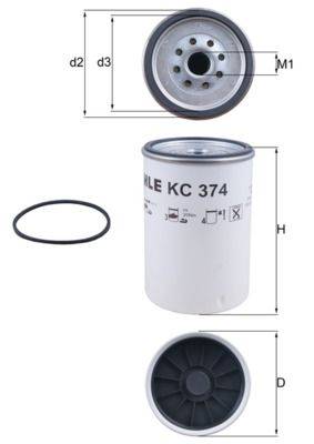 Mahle KC374D Kraftstofffilter