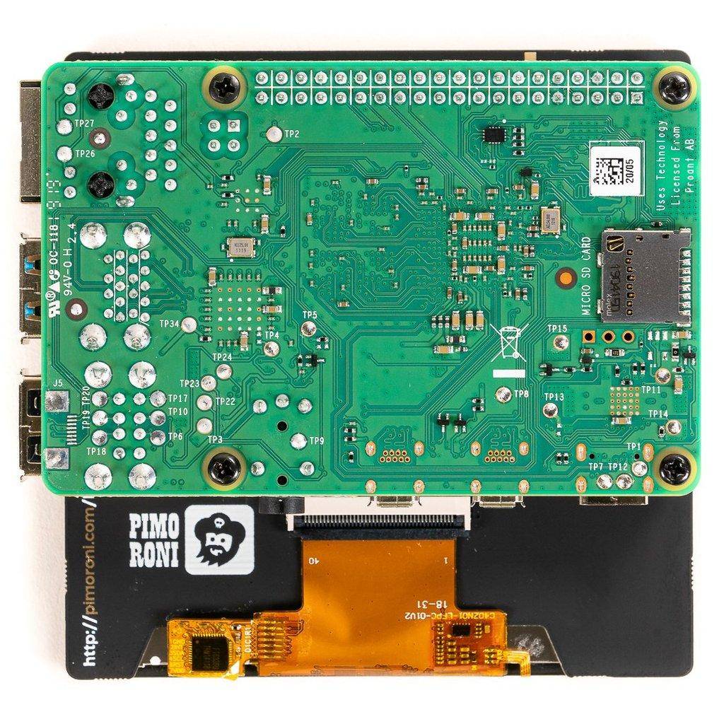 HyperPixel 4.0 Square - Hochauflösendes Display für Raspberry Pi, Non-Touch