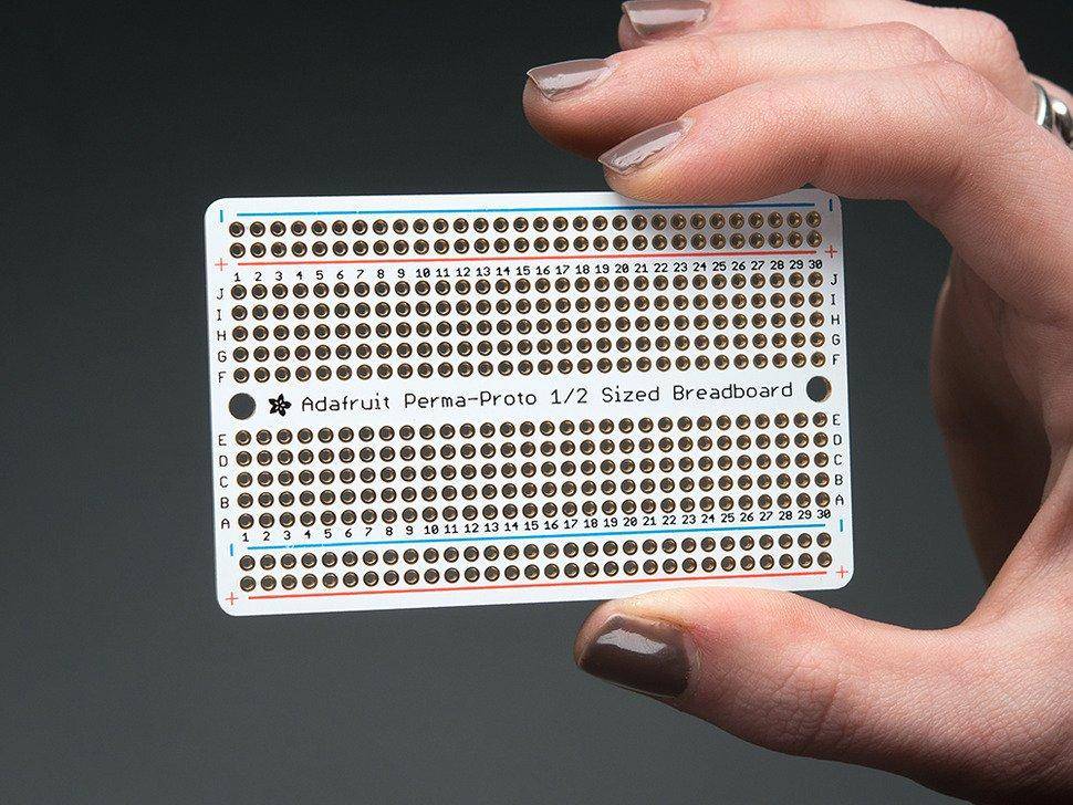 Adafruit Perma-Proto Breadboard PCB, 1/2 Größe, 3er-Packung