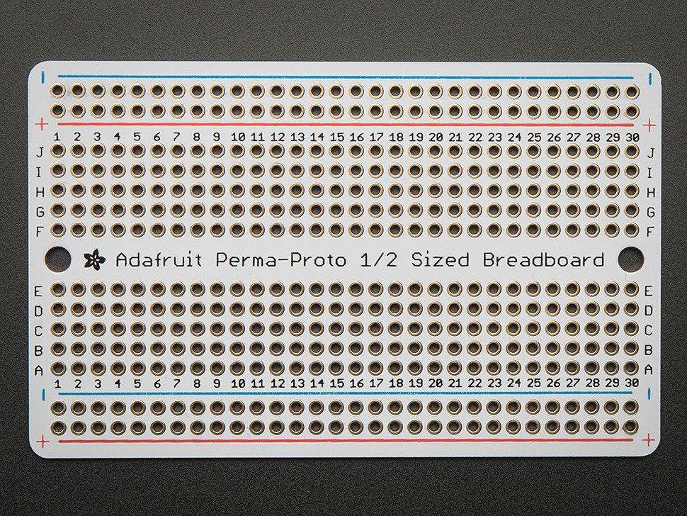 Adafruit Perma-Proto Breadboard PCB, 1/2 Größe, 3er-Packung