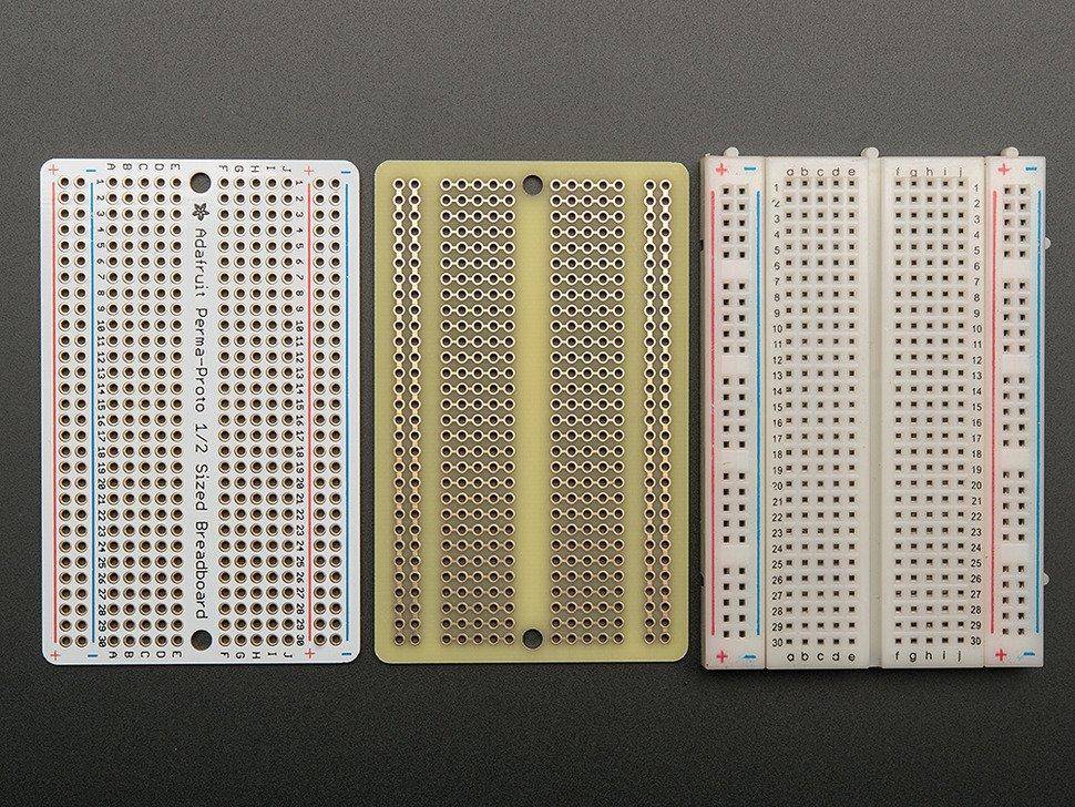 Adafruit Perma-Proto Breadboard PCB, 1/2 Größe, 3er-Packung