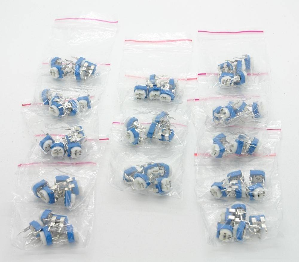 Trimmpotentiometer Kit 100R-1M, 65 Stück