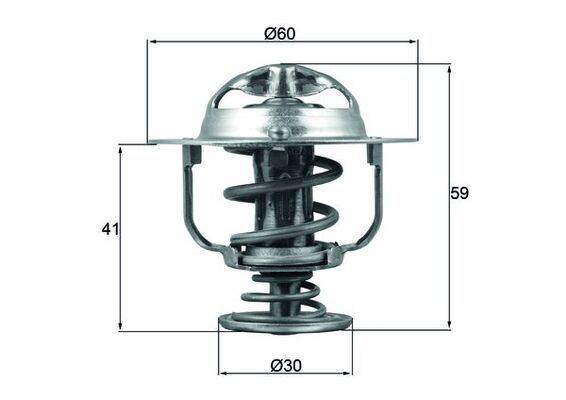 Mahle TX17782D Thermostat, Kühlmittel
