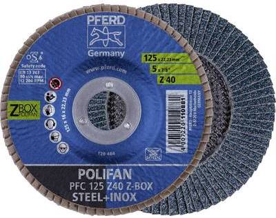 Pferd Polifan Fächerschleifscheiben-Set 125 z 40 z-Box 10 St