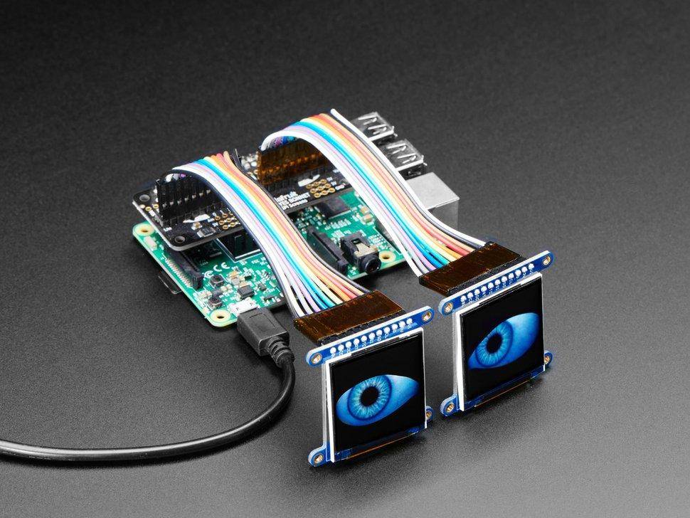 Adafruit Animierte Augen Bonnet für Raspberry Pi, Kit