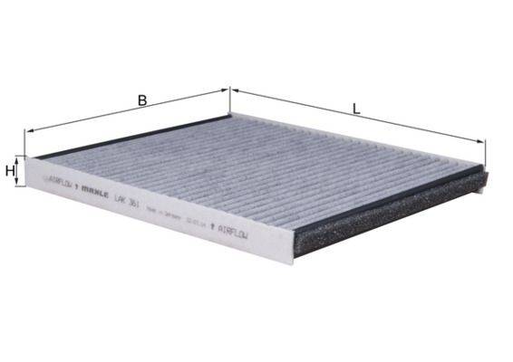 Mahle LAK361 Filter, Innenraumluft
