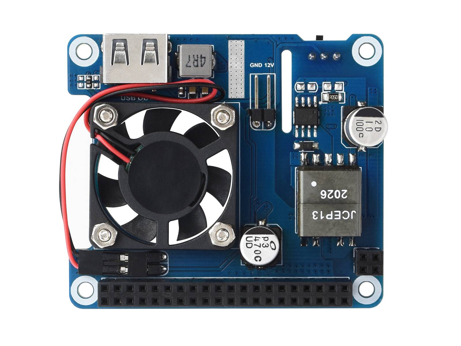 WaveShare PoE HAT (C) for Raspberry Pi 3B+/4B, 802.3af/at-compliant