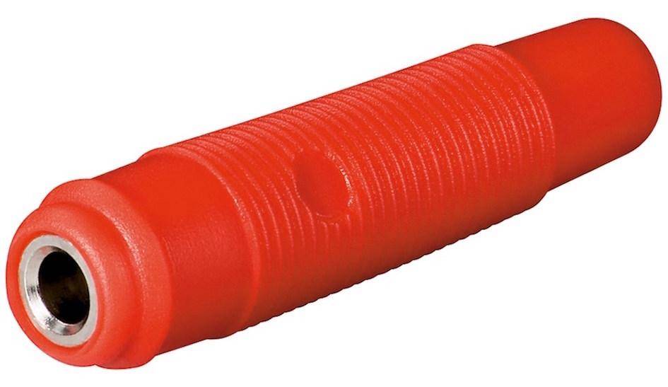 Bananenkupplung, 4mm, trittfest - Farbe: rot