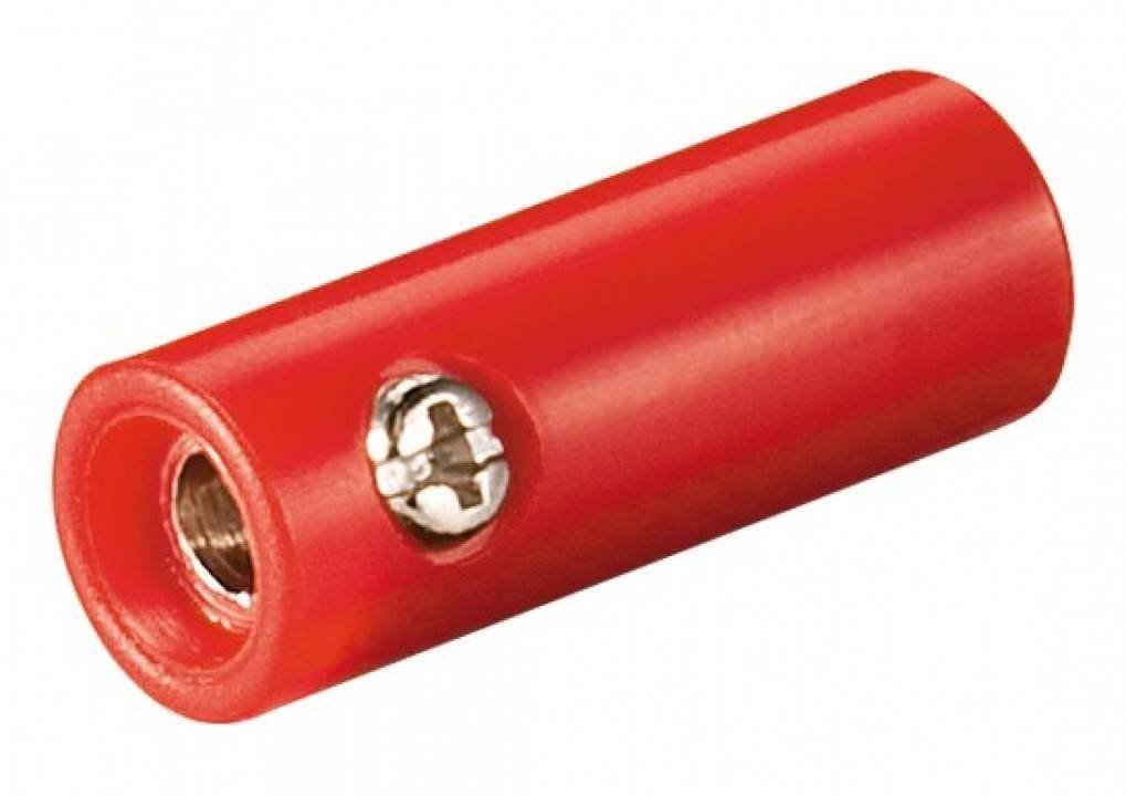 Bananenkupplung, 4mm - Farbe: rot