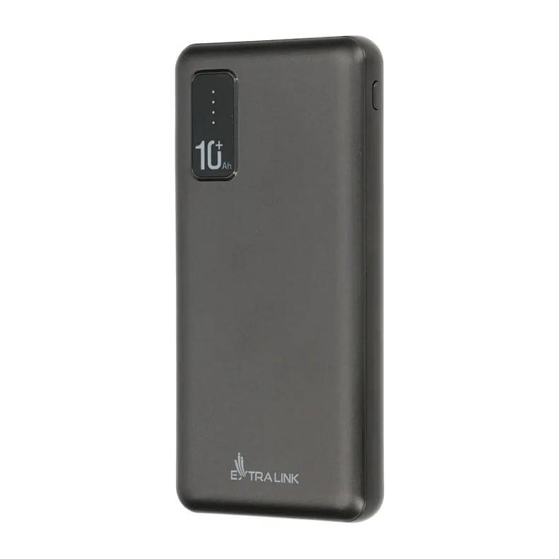 Schwarze tragbare Extralink-Powerbank mit „10Ah