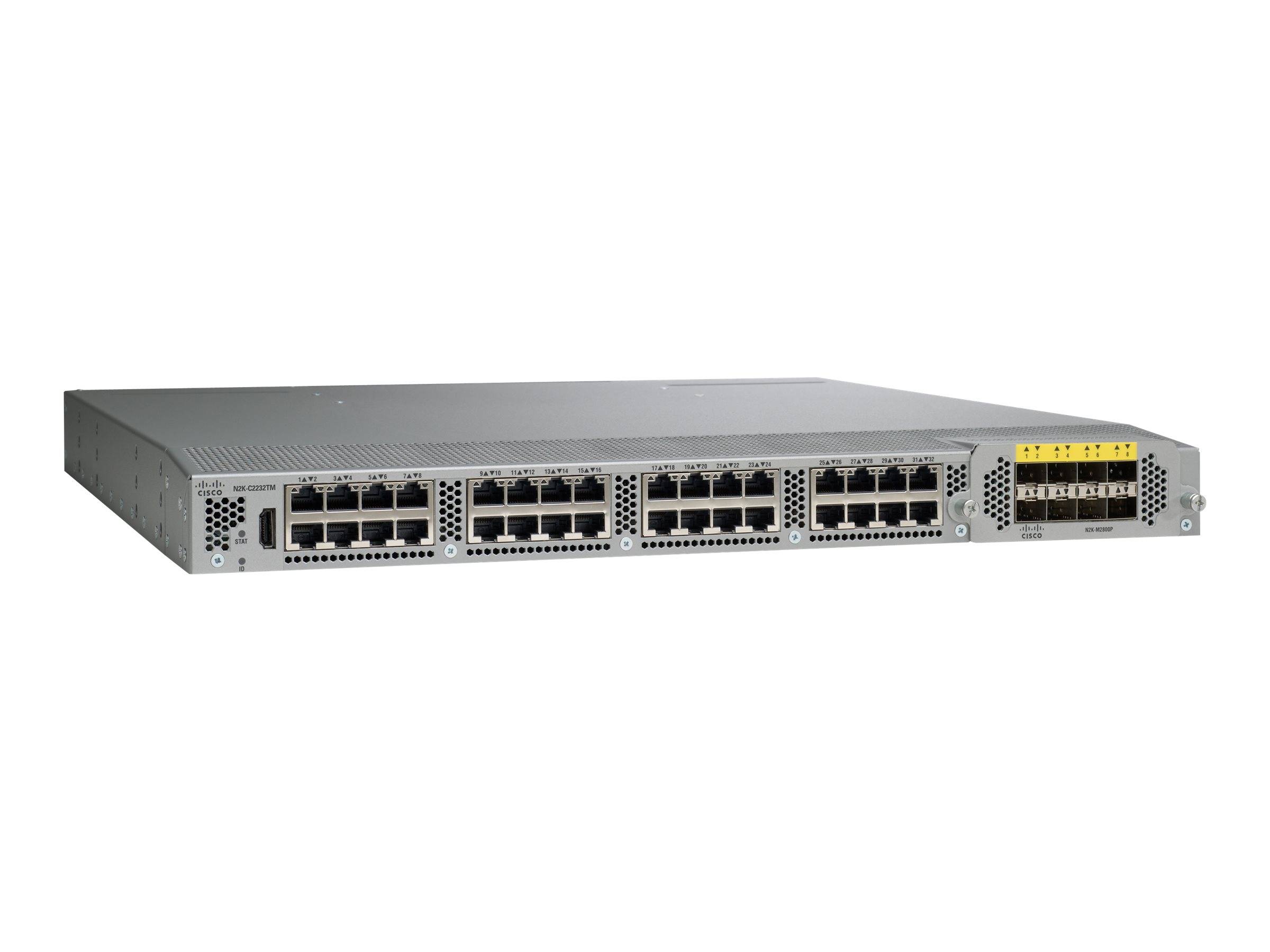 Cisco Nexus 2232TM-E 10GE Fabric Extender - Erweiterungsmodul - Gigabit Ethernet / 10Gb Ethernet / FCoE x 32 + 10 Gigabit SFP+ x 8 - mit 2 x Cisco