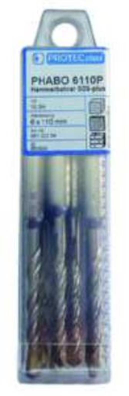 Packung mit drei PHABO 6110P Holzbohrern in transparenter Kunststoffblisterverpackung mit Aufhängelaschen.