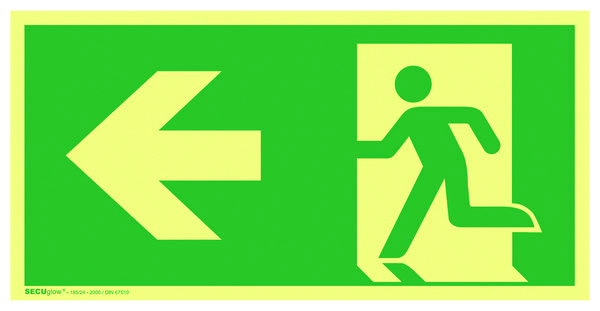 PRZKPL Rettungszeichen links Kunststoff