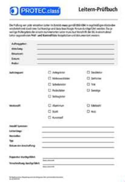 PLP Leitern-Prüfbuch