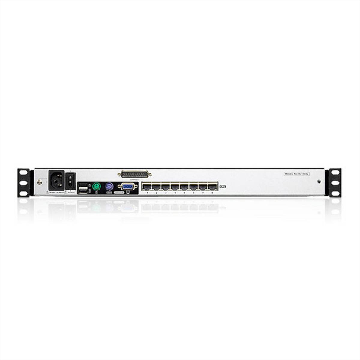 ATEN KL1508AN KVM-Switch, 48cm TFT, VGA, PS/2-USB über Kat 5, 8 Port, FR-Layout