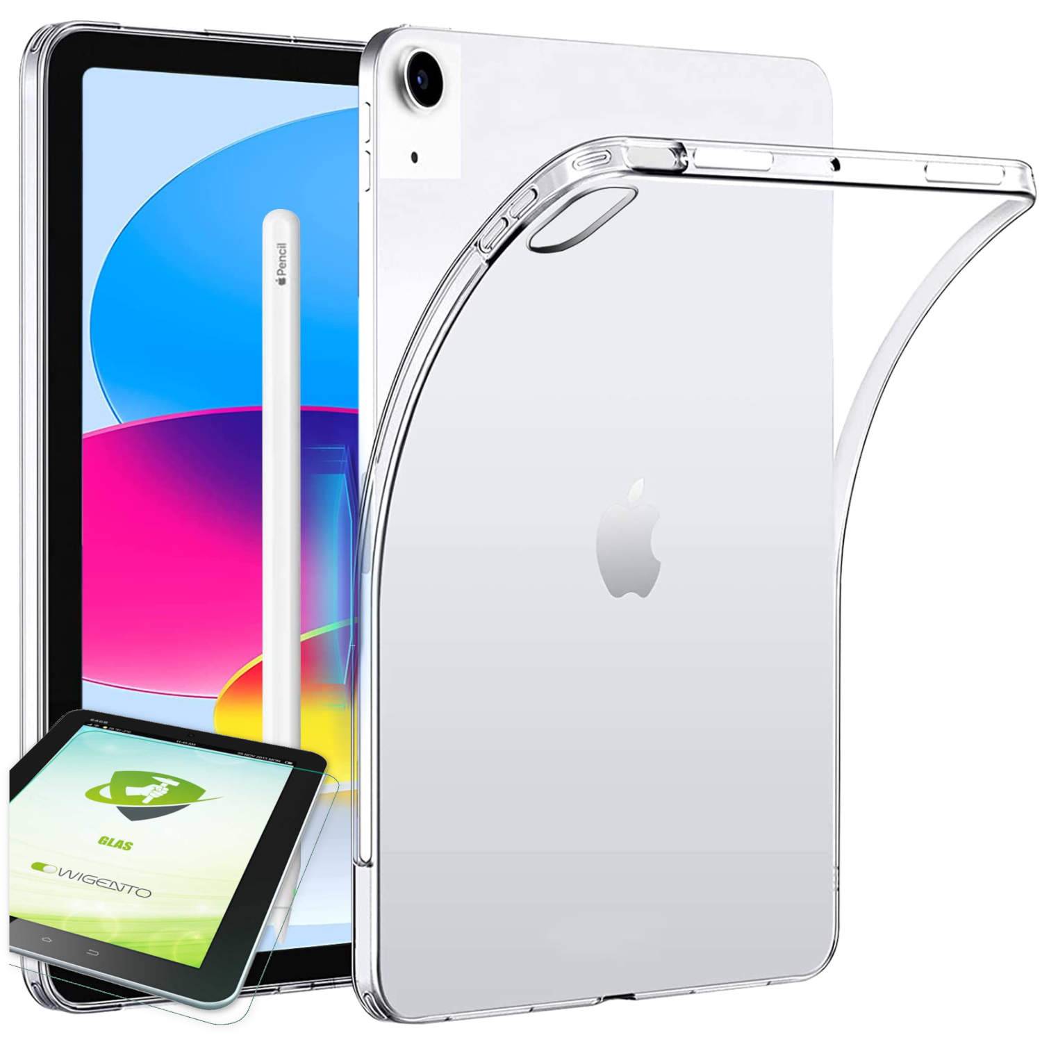 Für Apple iPad 11. Gen A16 2025 / 10.9 2022 Hülle Tablet Tasche Silikon TPU Etuis Cover + H9 Glas