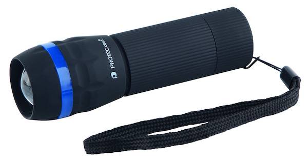 PZTL Zoom-Taschenlampe 1W-LED