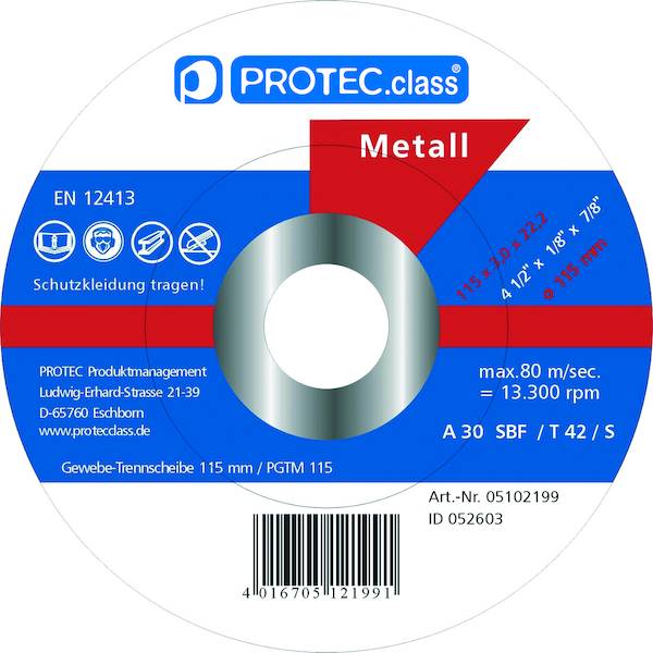 PGTM115 Gewtrscheibe Metal115 Inhaltt5St