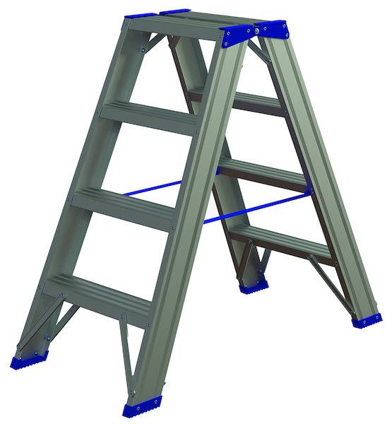 PASSL24 Alu-Stufenstehleiter 2x4