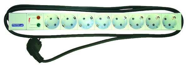 PSSLÜ 19Zoll Steckdosenleiste 8 mit ÜSS