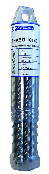 PHABO44 Hammerb 4x4 SDS+ 10x160 5erP