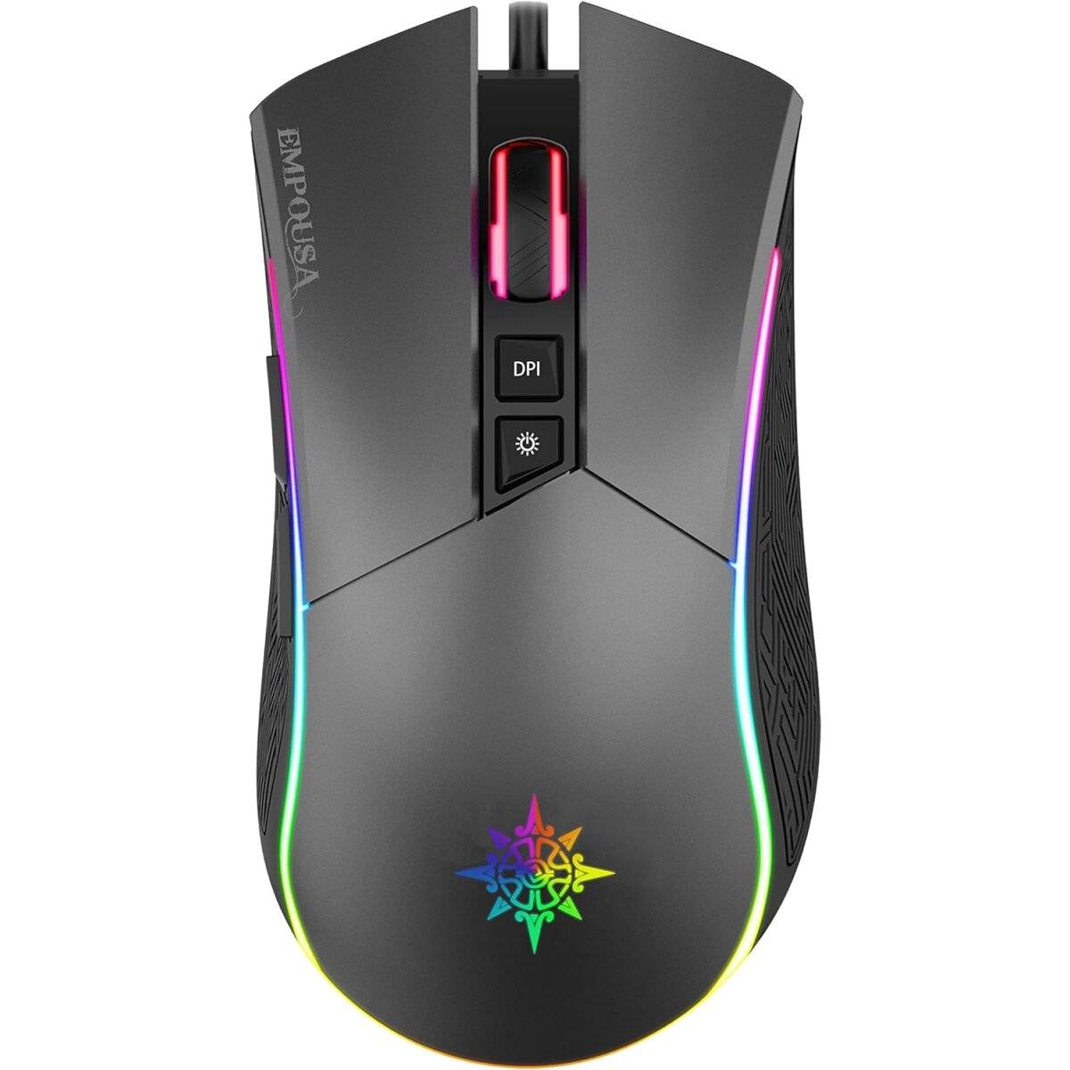 INCA IMG-GT19 RGB 7D Makro-Tasten Profiosonelle Gaming-Maus schwarz