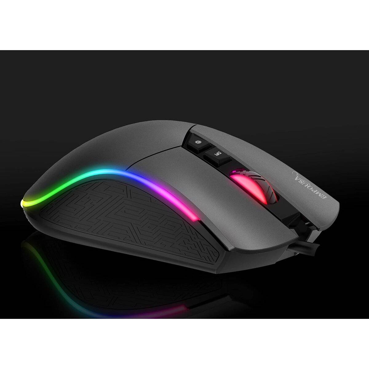 INCA IMG-GT19 RGB 7D Makro-Tasten Profiosonelle Gaming-Maus schwarz
