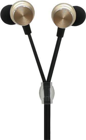 2GO In-Ear Stereo-Headset "Luxury" Zipper-Style gold