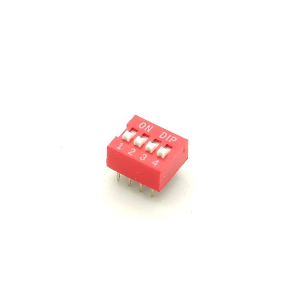 DIP-Schalter, 4-polig,rot