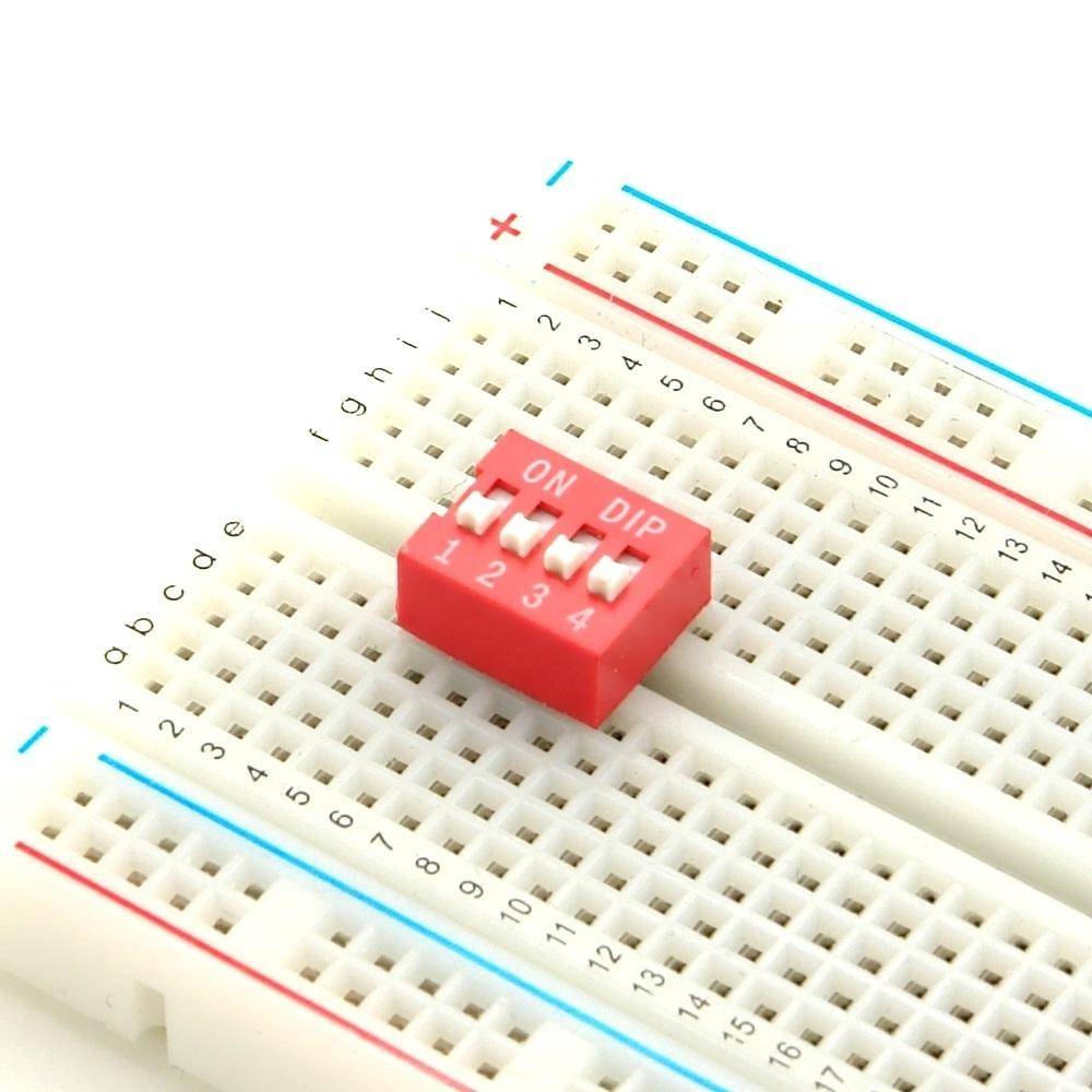 DIP-Schalter, 4-polig,rot
