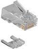 ACT RJ45 (8P/8C) CAT6 modulaire connector for round cable with solid or stranded conductors