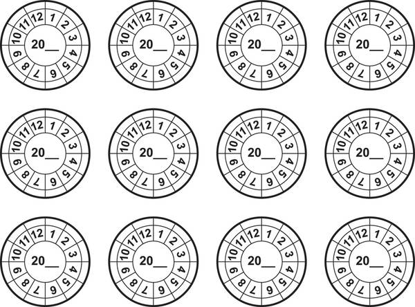 PEP Ersatzplakette 1 Bogen=12 Stück