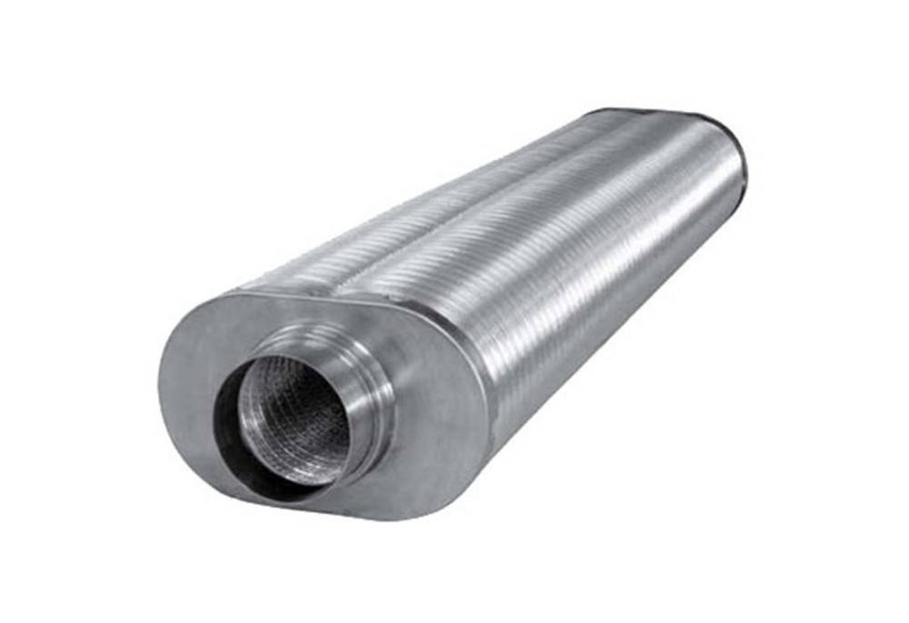 Ein zylindrischer Metallfilter mit gewellter Oberfläche und offenen Enden, der in industriellen Luft- oder Fluidfiltrationsanlagen verwendet wird.