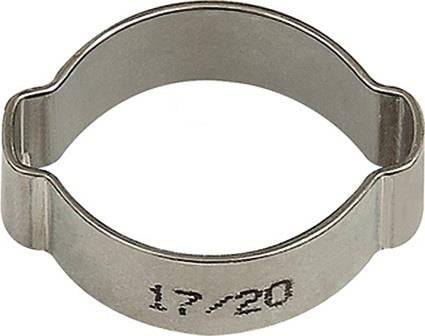 Riegler 50x Schlauchklemme 2-Ohr Edelstahl 1.4301 (W4) Spannbereich 14 - 17 mm - 179469