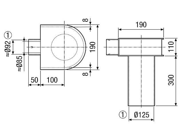 Maico Winkel 90 Uebergang MF-WLF125/90